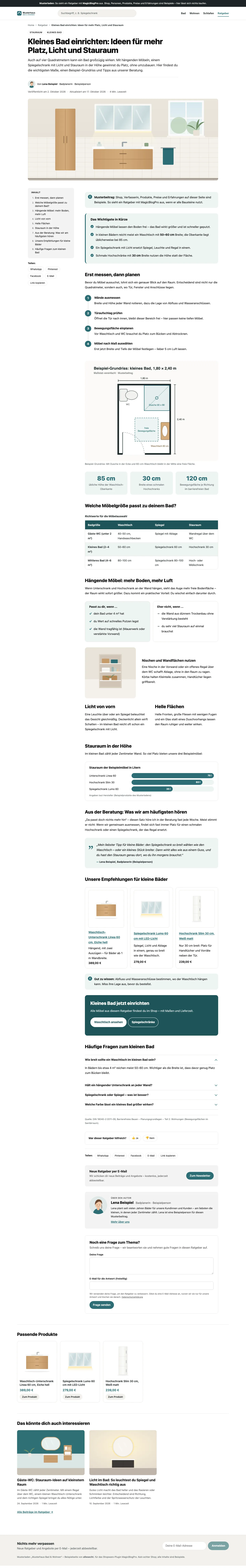 Musterbeitrag von MagicBlogPro: Ratgeber mit Verfasser, Inhaltsverzeichnis und Produktempfehlungen