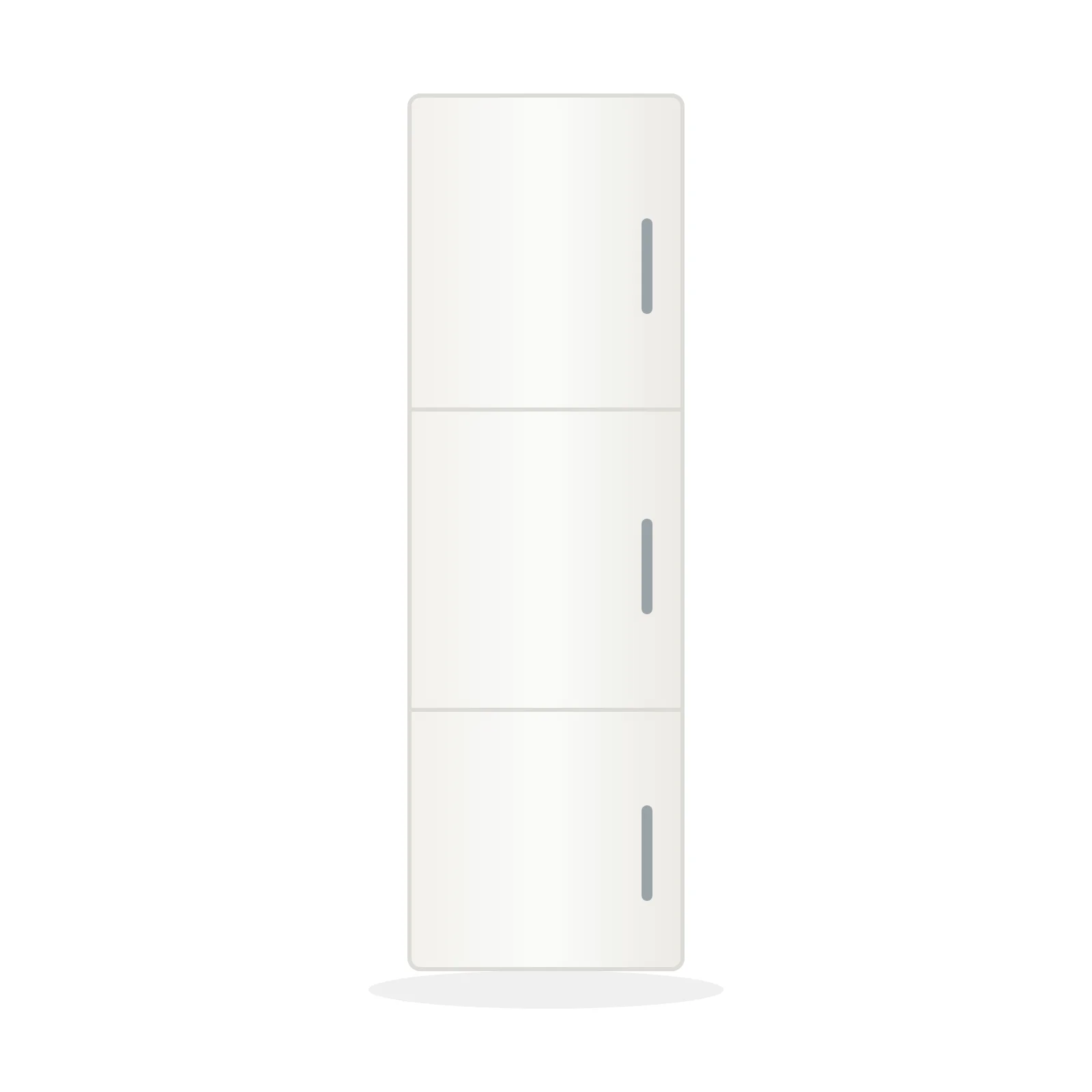 Hochschrank Slim 30 cm in Weiß matt